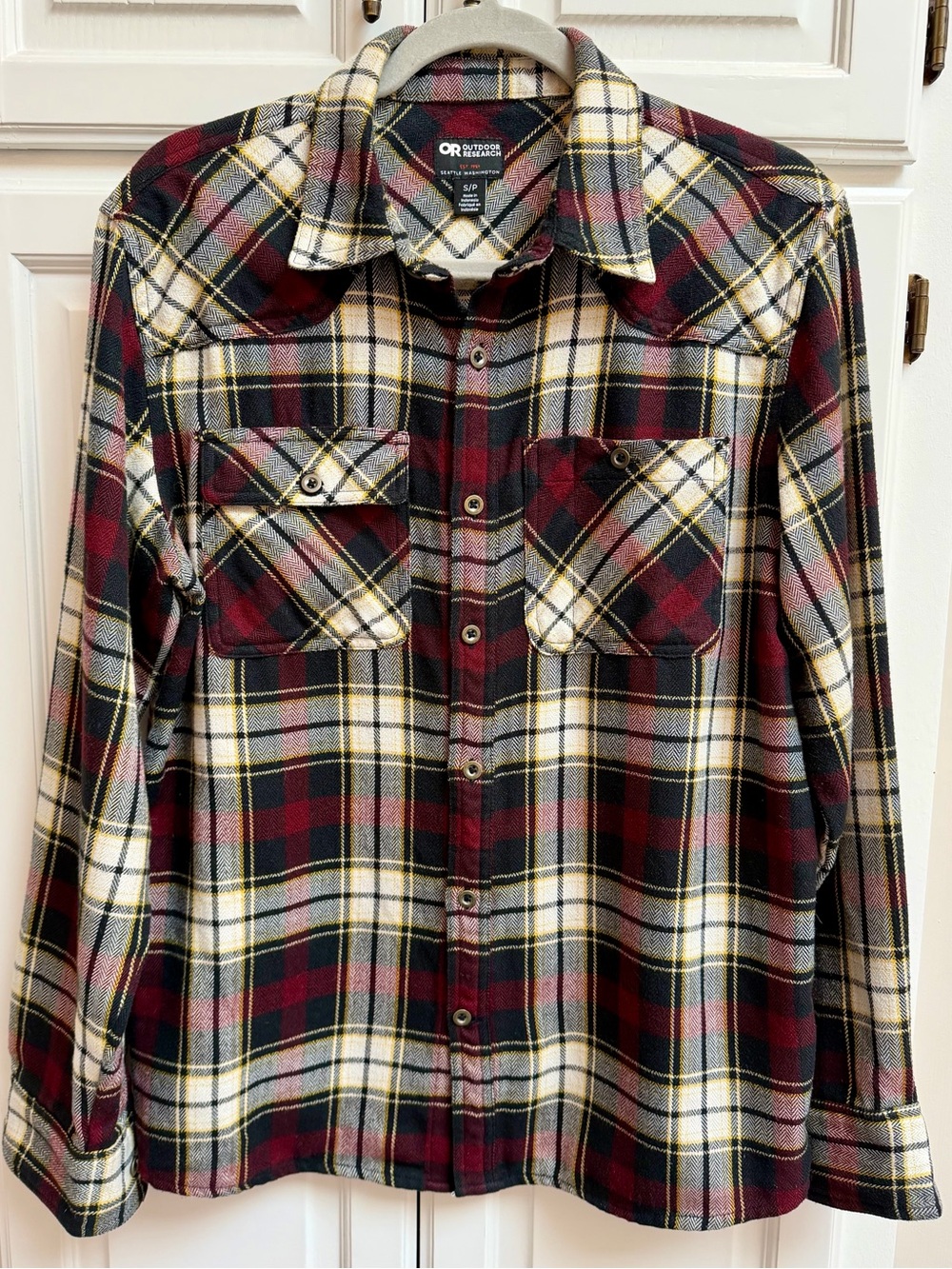 Outdoor Research Men’s Feedback Flannel
Shirt Plaid Size Small
